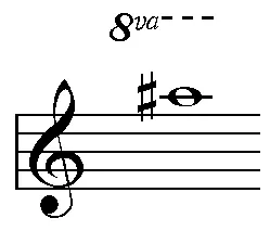 A-sharp-4, written on the treble staff.