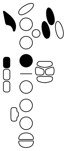 Fingering diagram for C#4. Keys pressed: Octave, palm D E-flat, (optional LH 3), side E.