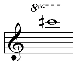 C-sharp-4, written on the treble staff.