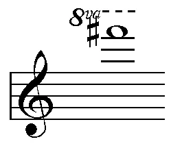 F-sharp-4, written on the treble staff.
