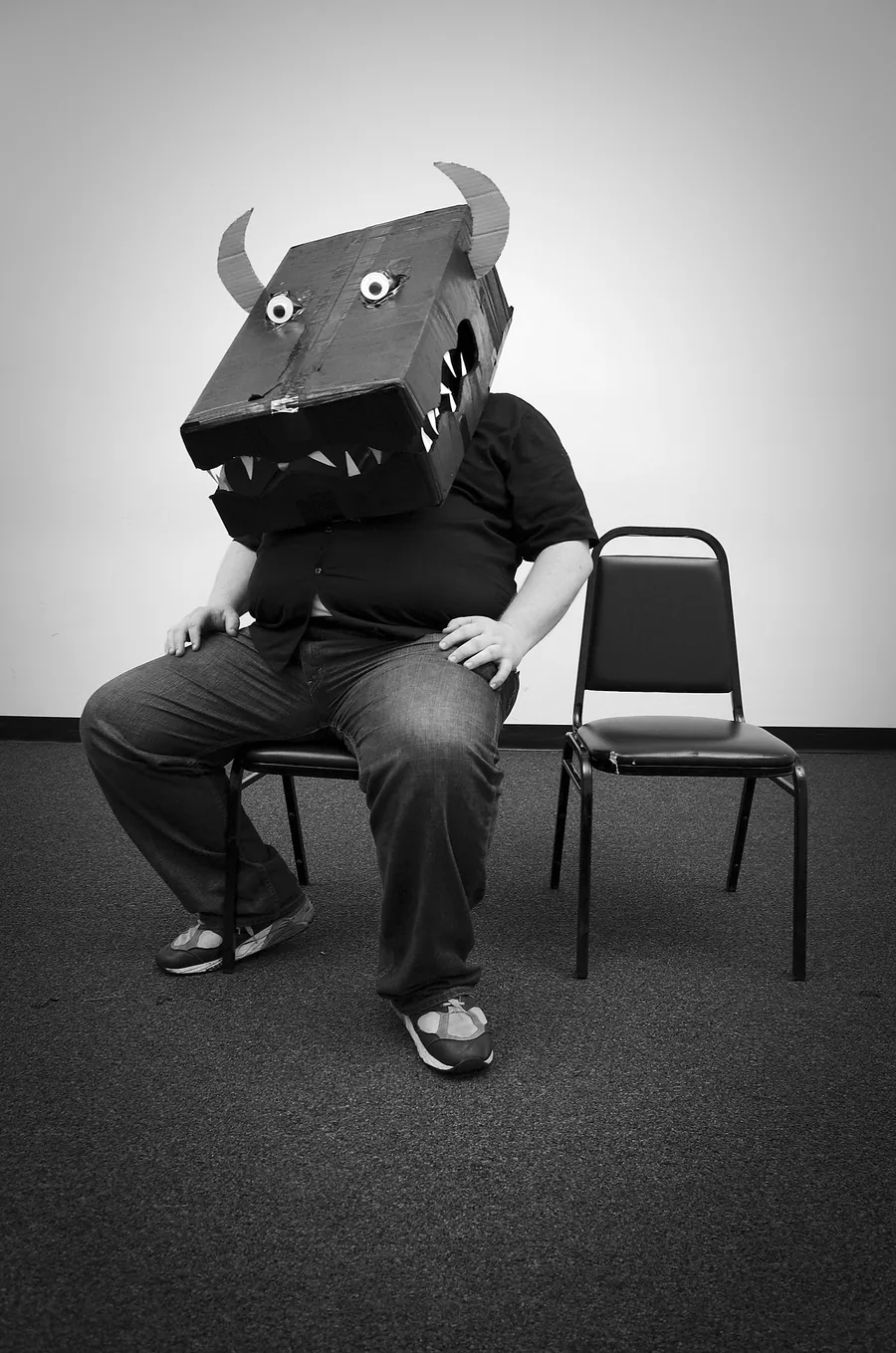 Brendan Jordan as Monster in our "Improv to Sketch" class at the Magnet Theater.