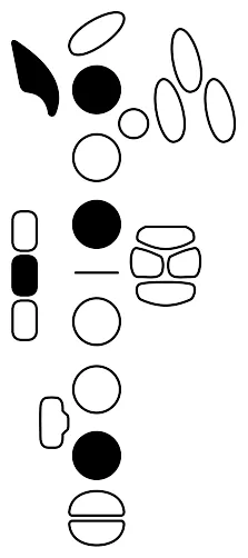 Fingering diagram for G#3. Keys pressed: Octave, LH 1 3, side C, RH 3.