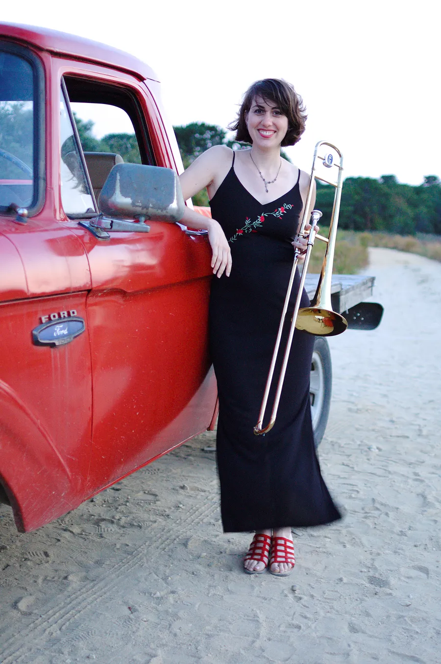 This red truck was at a Duke Baxter wedding gig. We took several photos with it at cocktail hour.