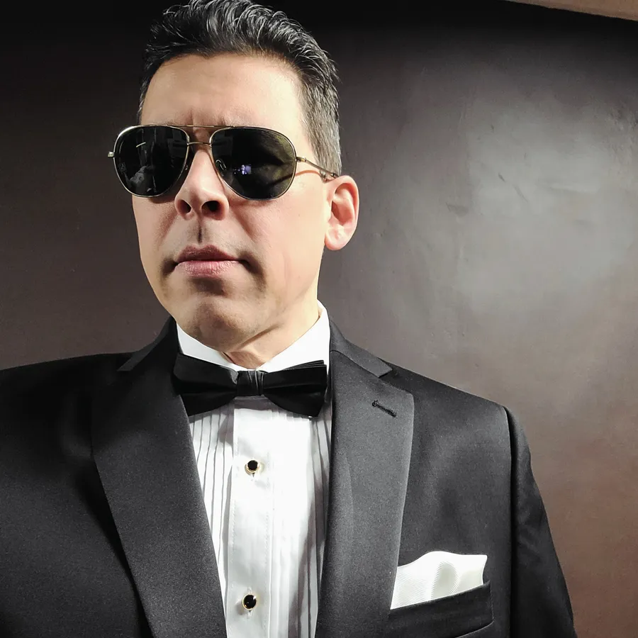 Suited up to perform with The BlackTails.